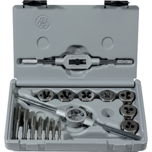 Alpen Tap & Die Set 16 Piece M3 – M12 HSS With Die Holder & Tap Wrench