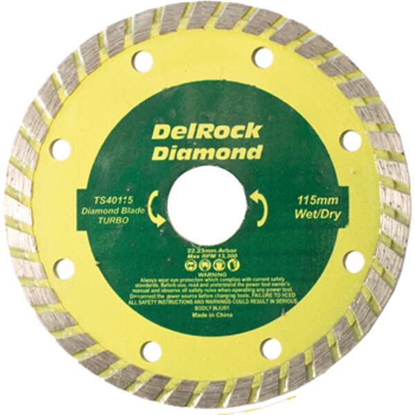 Delrock Diamond Blade 115mm Turbo Delrock