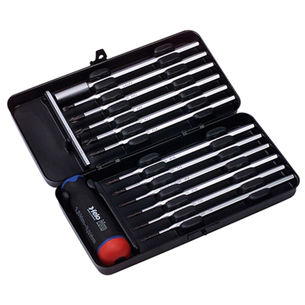 Felo 100 Tor. S/Driver Set 14Pcs 1.5-3.0Nm Blue Metal Box