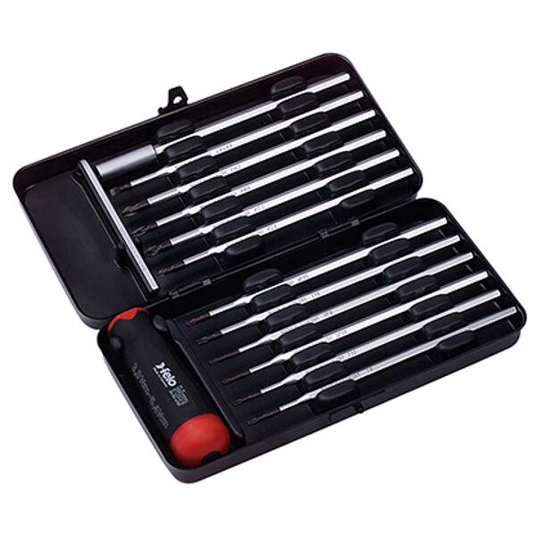 Felo 100 Tor. S/Driver Set 14Pcs 3.0-5.4Nm Red Metal Box