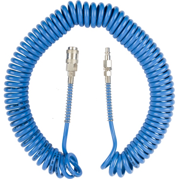 GAV Spiral Polyp Hose 12M x 8mm with Quick Couplers Bx15Pu12-5