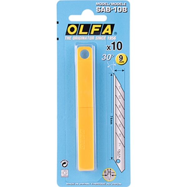 OLFA Blades for Sac1 10/Pk Blister 9mm
