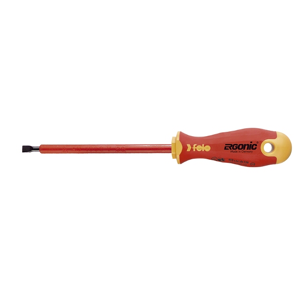 Felo 413 Sl6.5X1.2X150 Screwdriver Ergonic Insulated VDE