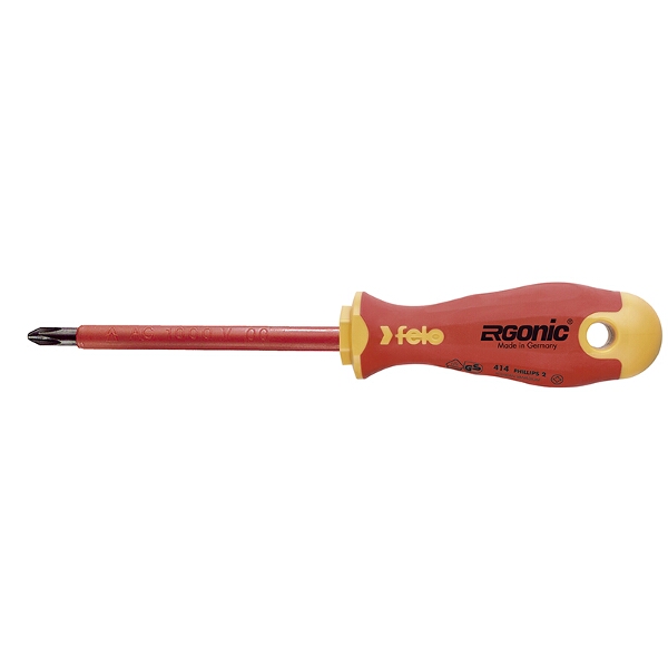 Felo 414 Ph1X80 Screwdriver Ergonic Insulated VDE