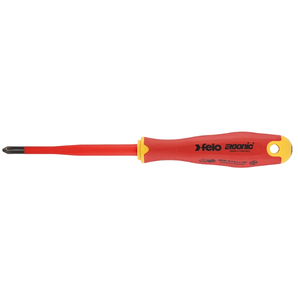 Felo 415 Pz2X100 Screwdriver Ergonic Slimline Insulated VDE