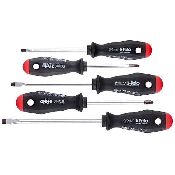 Felo 500 Screwdriver Set 5 Pieces Sl & Ph Magnetic Frico