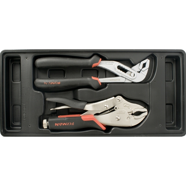 Fixman Tray 2 Piece Plier Set Groove Joint Pliers 10″ And Lock Grip Pl