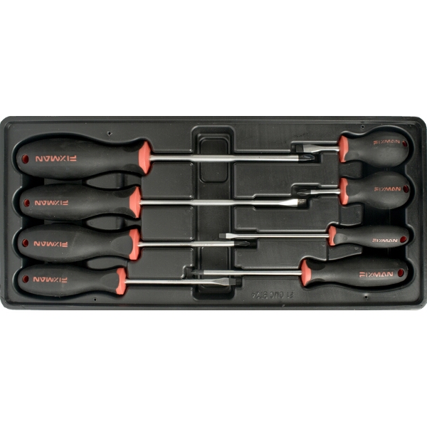 Fixman Tray 8 Piece Slotted And Phillips Screwdrivers