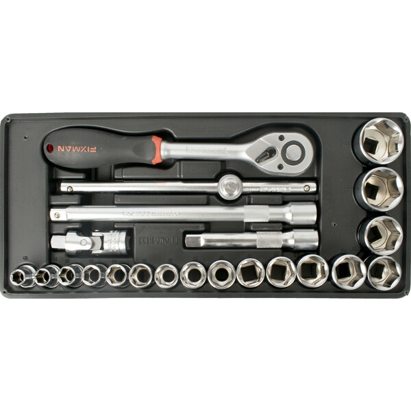 Fixman 22- Piece 1/2″ Dr.Sockets & Accessories
