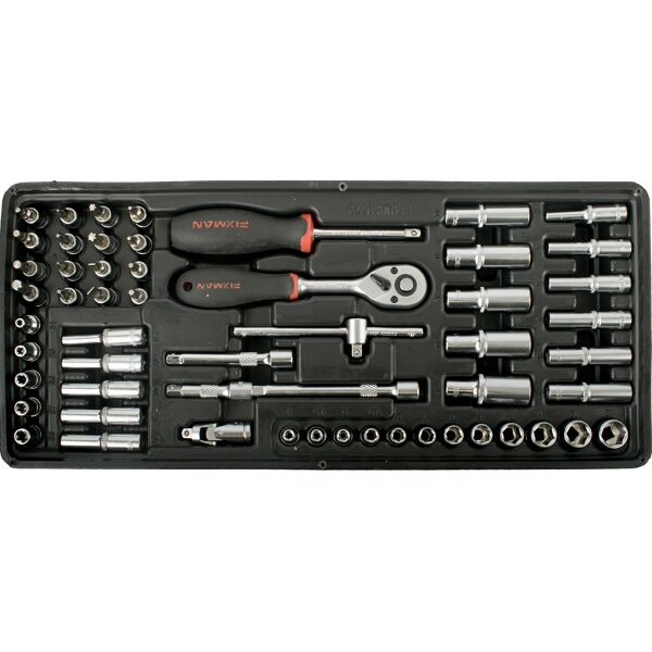 Fixman Tray 56 Piece 1/4″ Drive Sockets And Accessories