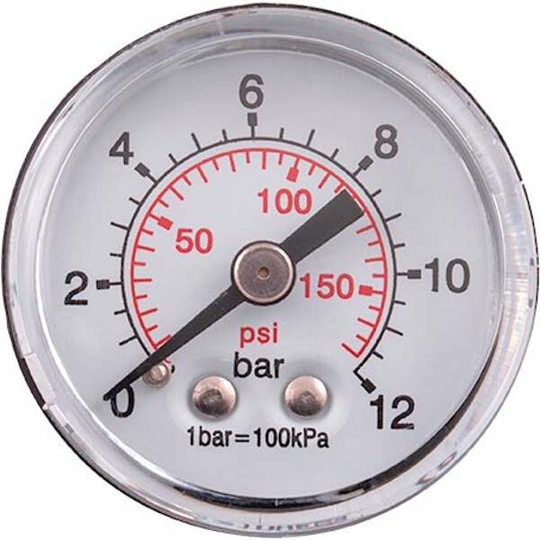GAV Pressure Gauge 40mm 1/8 Rear