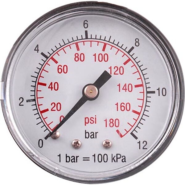 GAV Pressure Gauge 50mm 1/8 Rear