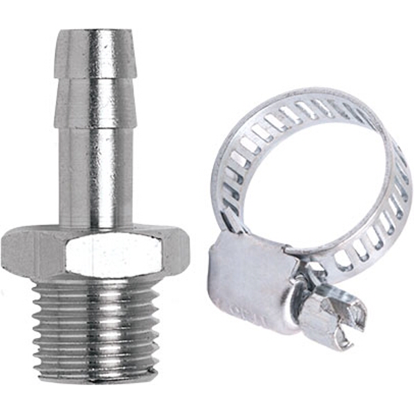 GAV Hose Adaptor 1/4″M X 8mm+Hose Cla
