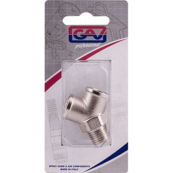 GAV Y Connector 1/4″Mff Gio1071-2 Packaged