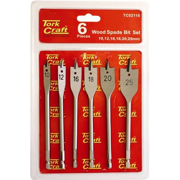 Tork Craft Spade Bit Set 6 Piece