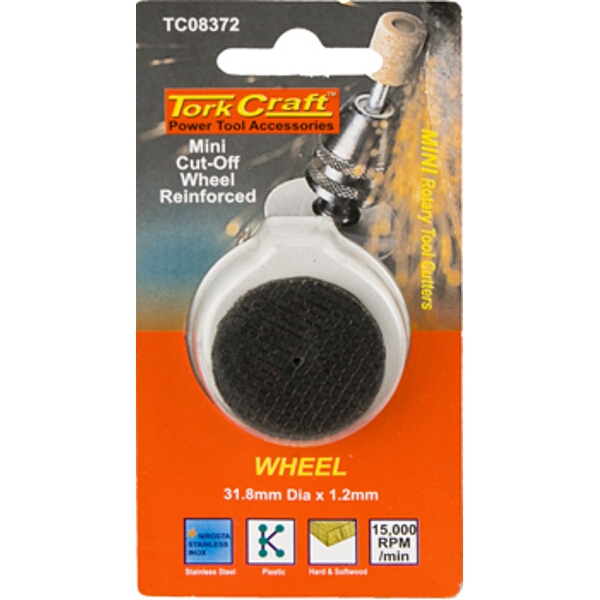Tork Craft Mini Cut-Off Wheel Reinfor ced 31.8mm x 1.6mm