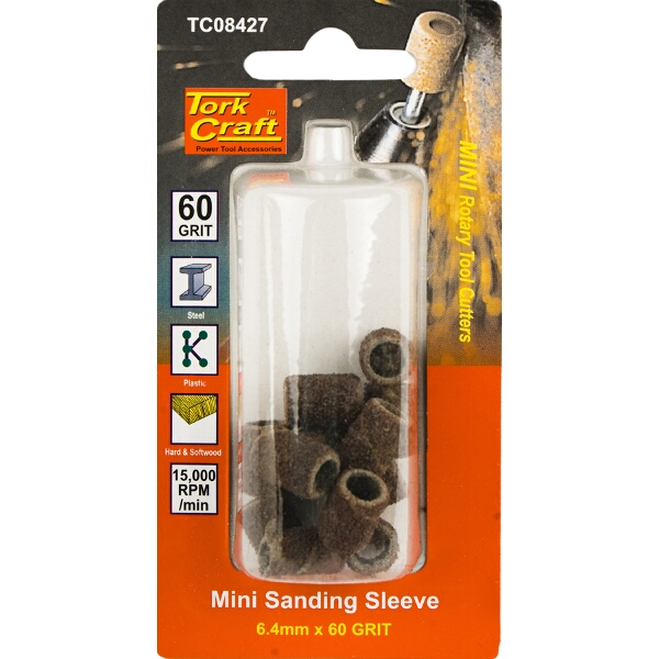 Tork Craft Mini Sanding Sleeve 6.4mm 60g