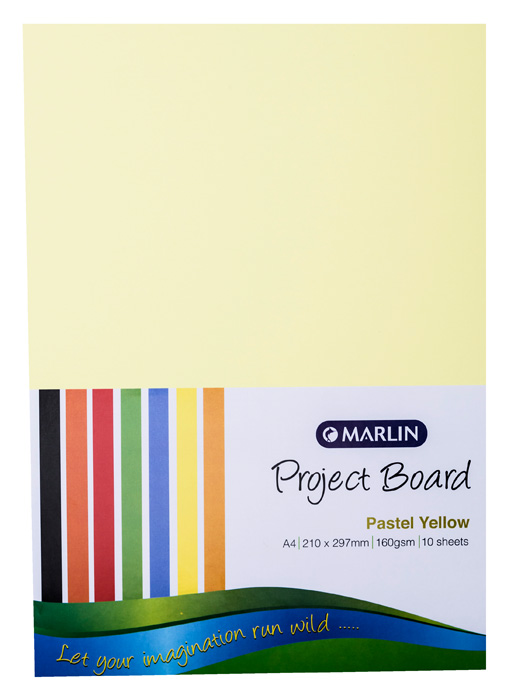 Marlin: Project Boards A4 10’s – Pastel Yellow
