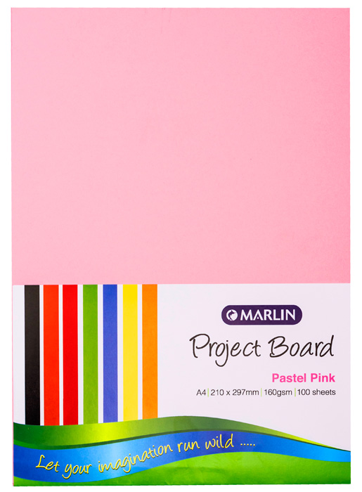 Marlin: Project Boards A4 100’s – Pastel Pink