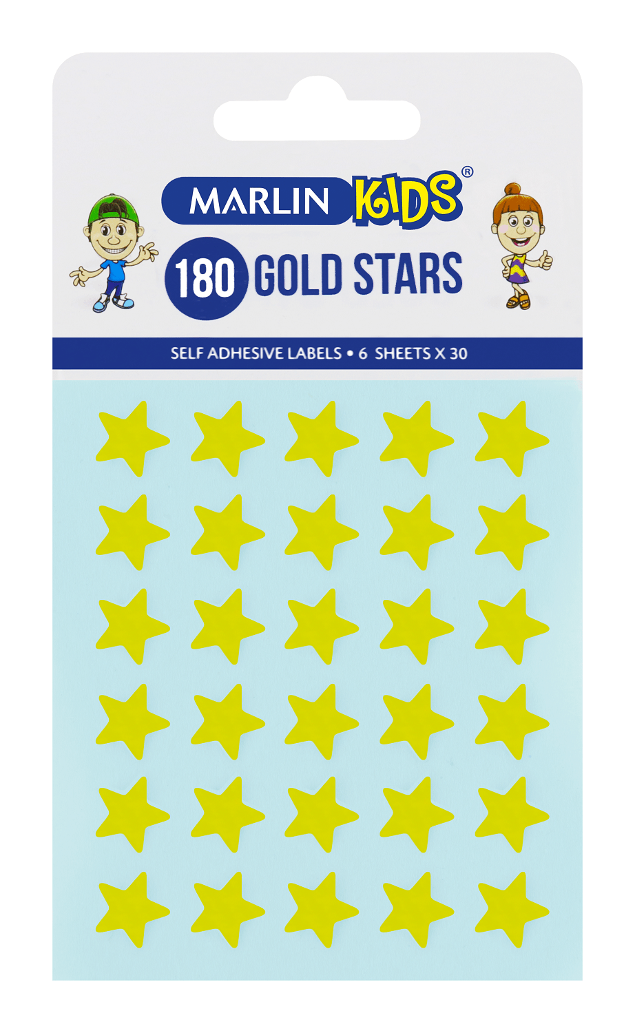 Marlin: Self Adhesive Labels – 180 Gold Stars