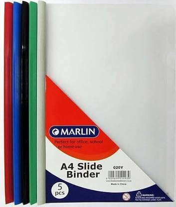 Marlin: A4 Slide Binders / Presentation Folders 1’s – Assorted Colours