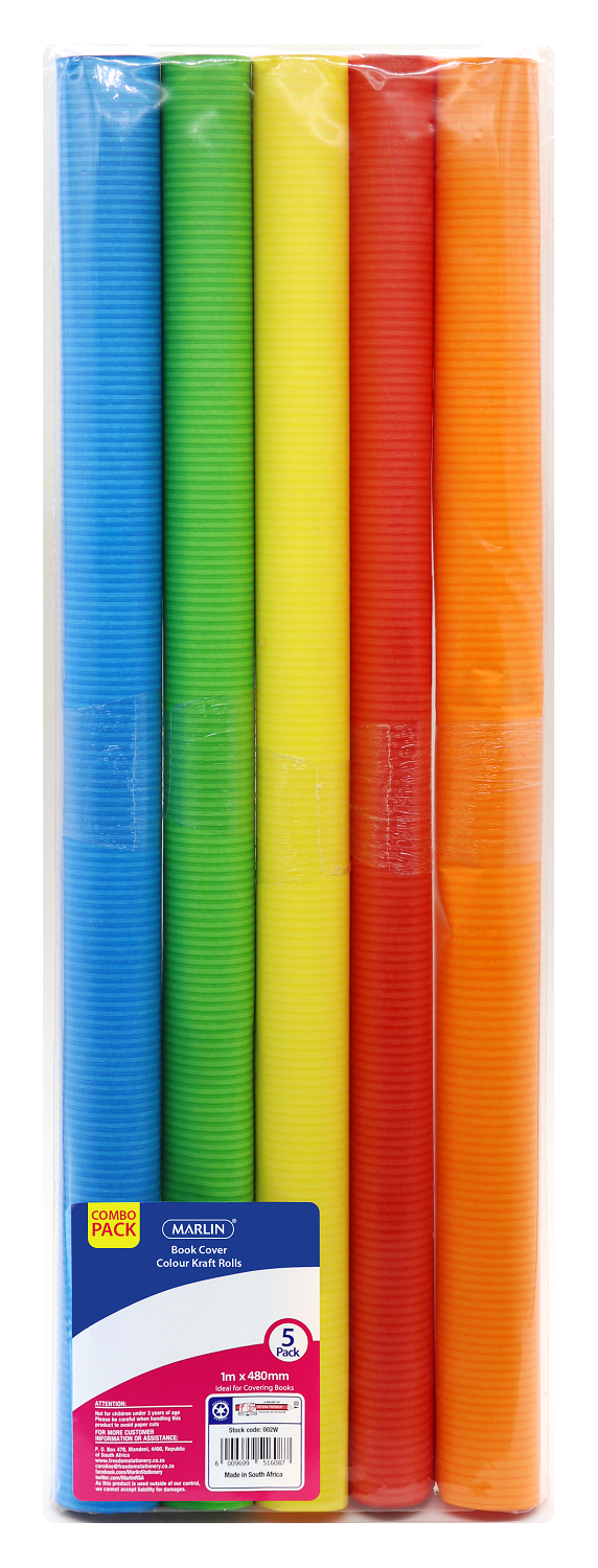 Marlin: Colour Kraft Rolls 480mm x 1m – 5 Pack