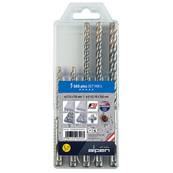 Alpen –  F8 Drill Bit Set – Set of 5