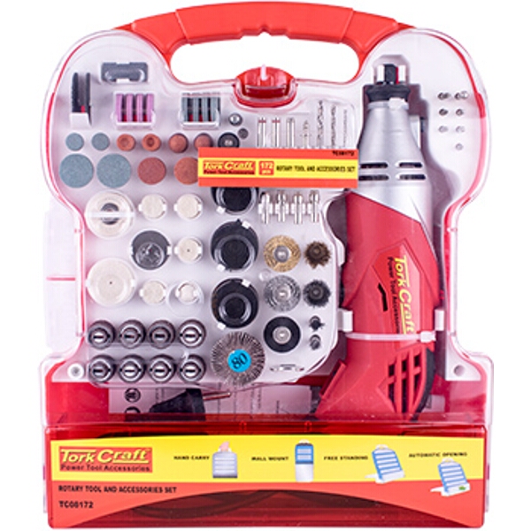 Tork Craft – Mini Rotary Tool And Accessory Kit – Set of 172