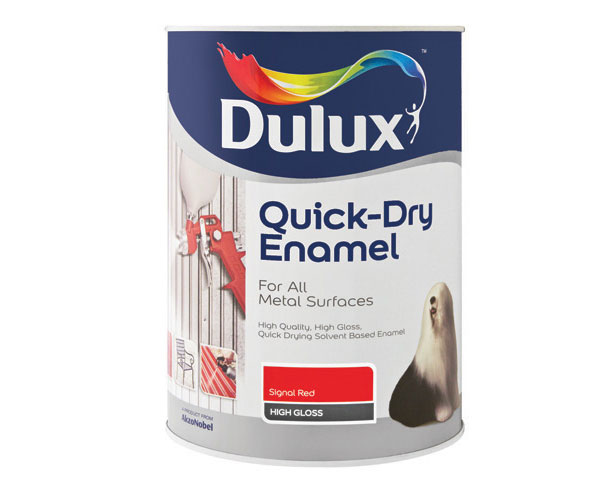 Dulux 1 Litre Quickdry Enamel Paint – Signal Red