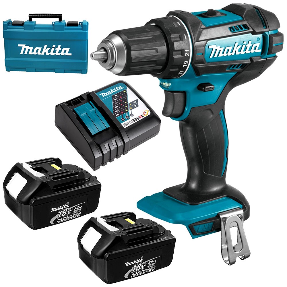 Makita DHP482RFE 18V Cordless Driver Drill & 2 x Battery Combo