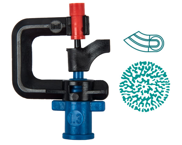 Rainjet Black Rotator 360Deg Micro Head – 1.3mm