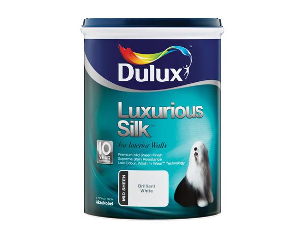 Dulux Luxurious Silk Paint – Brilliant White (5L)