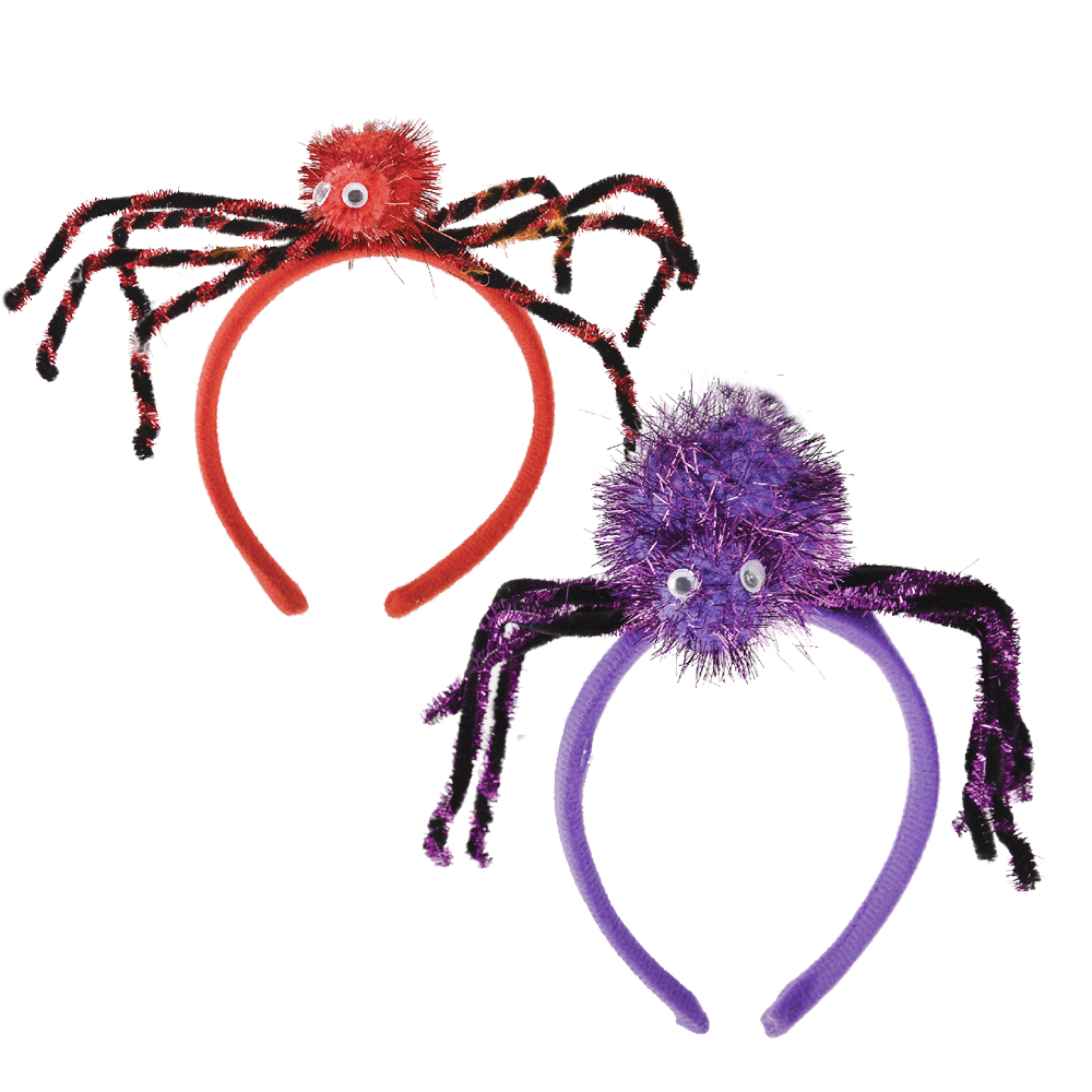 Horror Spider Dress Up Headband- Red & Purple (2 Pack)