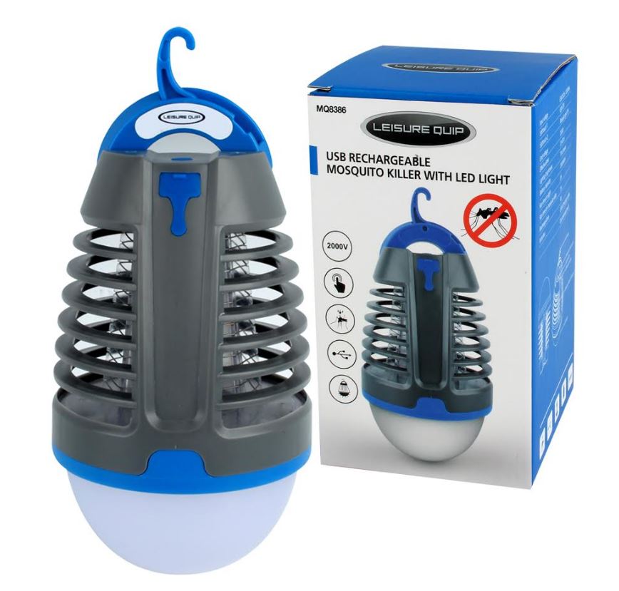 Leisure-Quip Mosquito Killer with Led Light- USB Rechargeable