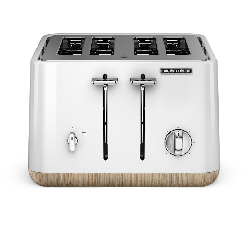 Morphy Richards – 4 Slice 1800W Stainless Steel Toaster – White