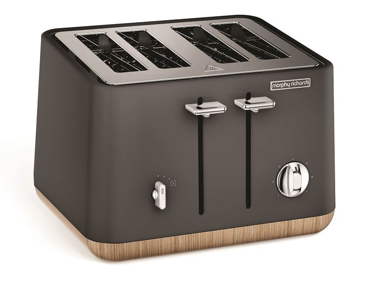 Morphy Richards – 4 Slice 1800W Stainless Steel Toaster – Dark Grey