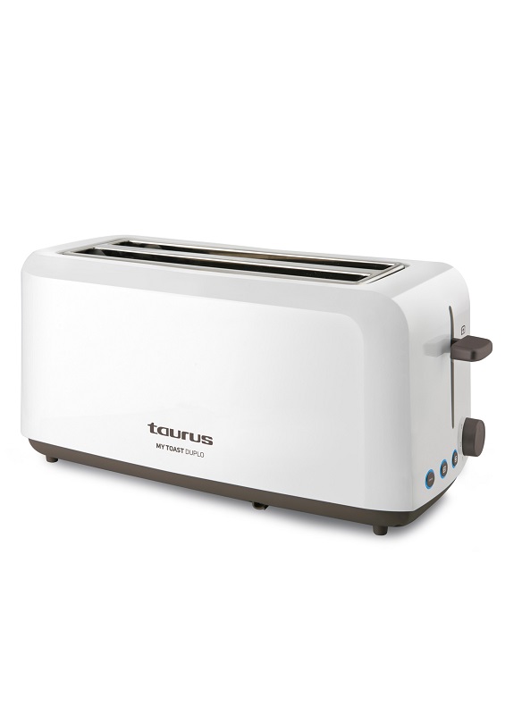 Taurus – 4 Slice 1450W Plastic 6 Heat Toaster – White