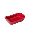 Pyrex – 30cm Supreme Ceramic Rectangular Roaster – Red Pyrex – 30cm Supreme Ceramic Rectangular Roaster – Red