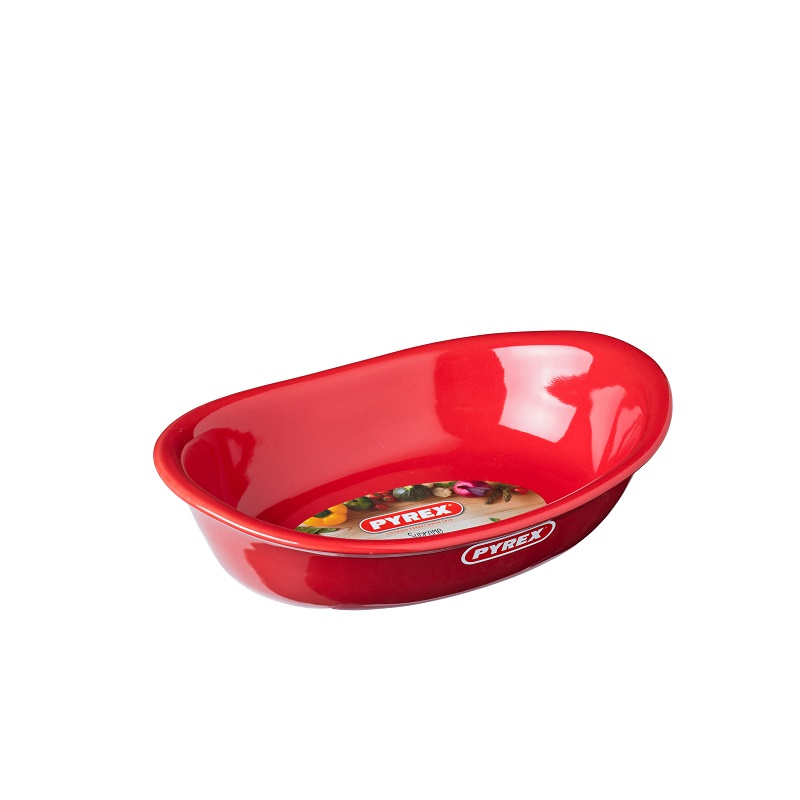 Pyrex – 31cm Supreme Ceramic Oval Roaster – Red