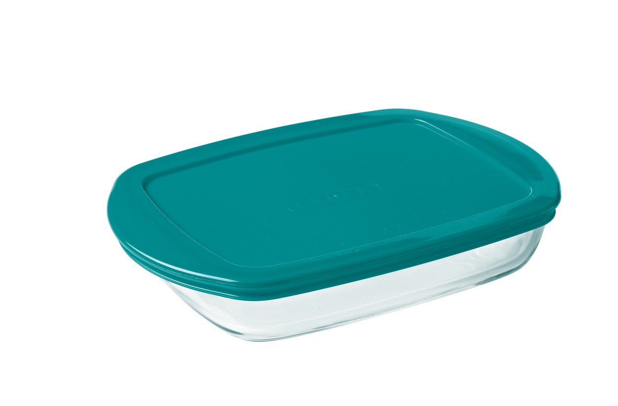 Pyrex – 0.75 Litre Cook & Store Shallow Rectangular Dish With Lid