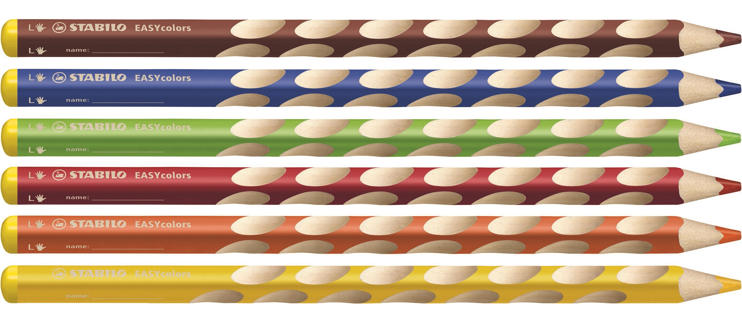 Stabilo: Easycolors Ergonomic Colour Pencil Left-Handers – Assorted Box 6’s New