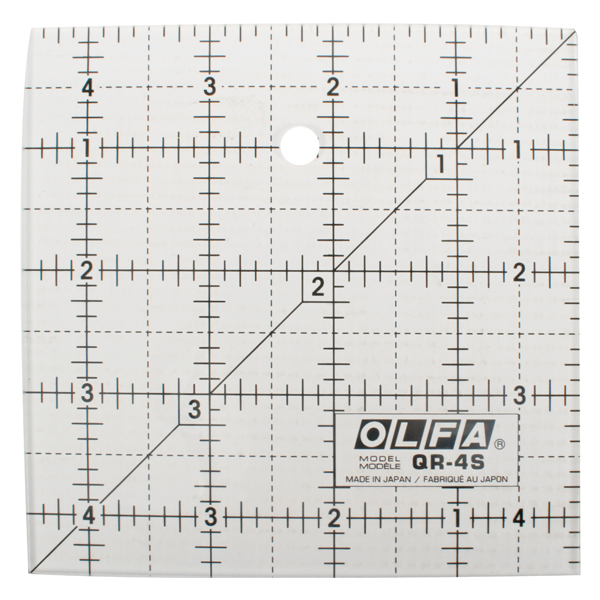OLFA Quilt Ruler 4″ X 4″ Square With Grid