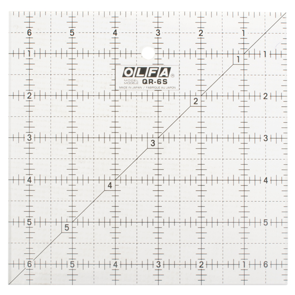 OLFA Quilt Ruler 6″ X 6″ Square With Grid