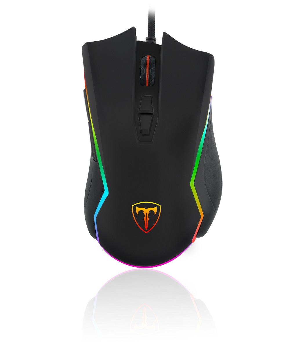 T-DAGGER Second Lieutenant 8000DPI 10 Button RGB Gaming Mouse – Black