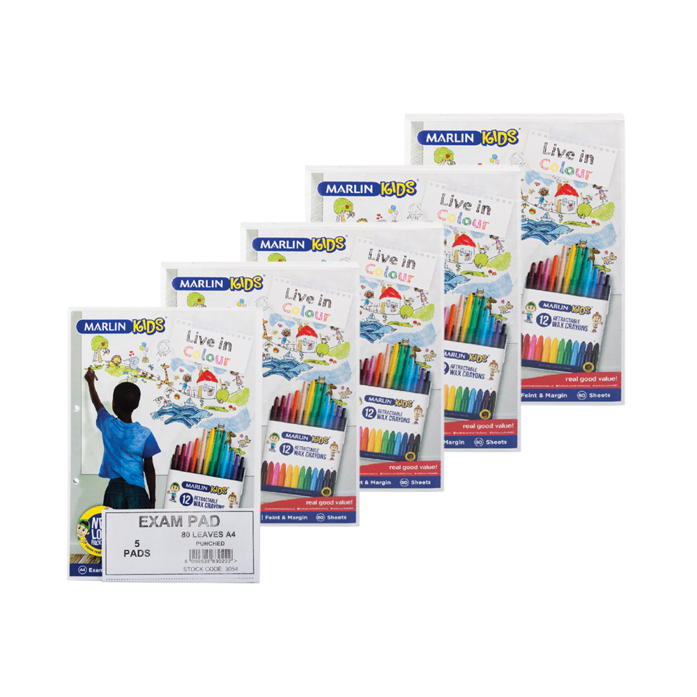 Exam-Pad 80-Sheets Punched – 5 Pack