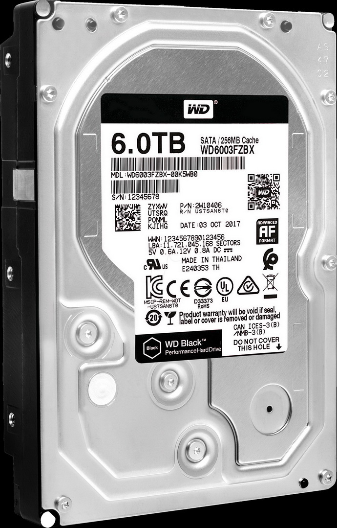 WD BLACK 6.0TB 3.5″ 7200RPM 128MB HDD