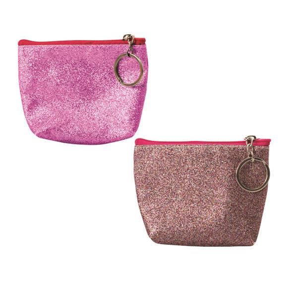 Key Chain Glitter Purses- Pink & Rose Pink