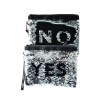 Cosmetic Sequins Bag with Words (Yes & No) Cosmetic Sequins Bag with Words (Yes & No)