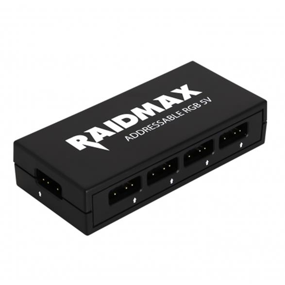 Raidmax Addressable RGB LED Hub/Lighting Control Box with Remote Control