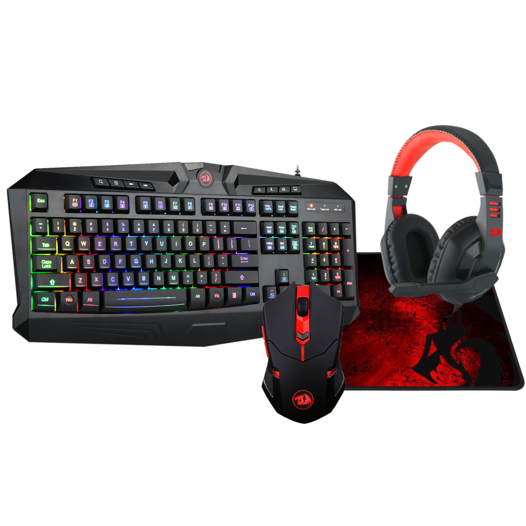 Redragon: 4in1 RGB Gaming Combo (Keyboard, Mouse, Headset and Mousepad)